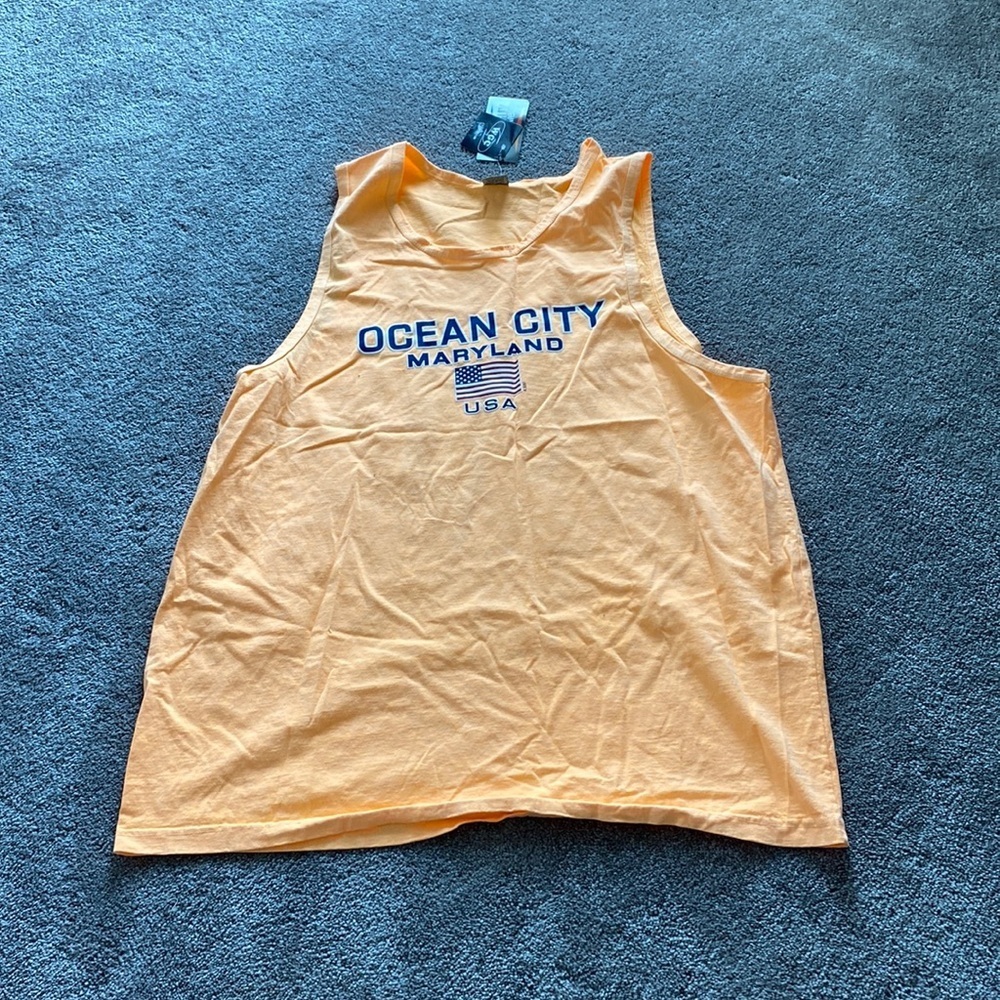 Wiseguy Ocean City Maryland Graphic Tank Top Sleeveless Beach USA SIZE XL